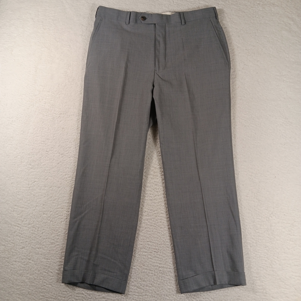 Brooks Brothers Pants Mens 36x28 Gray Madison Brookscool Wool Blend Dress Office